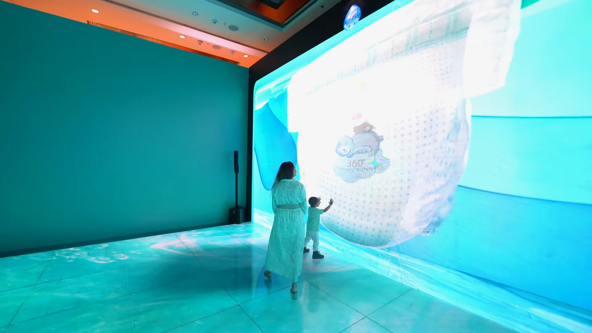 Pampers interactive LED wall installation by Ink In Caps.